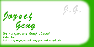 jozsef geng business card