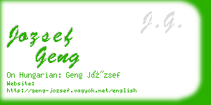 jozsef geng business card